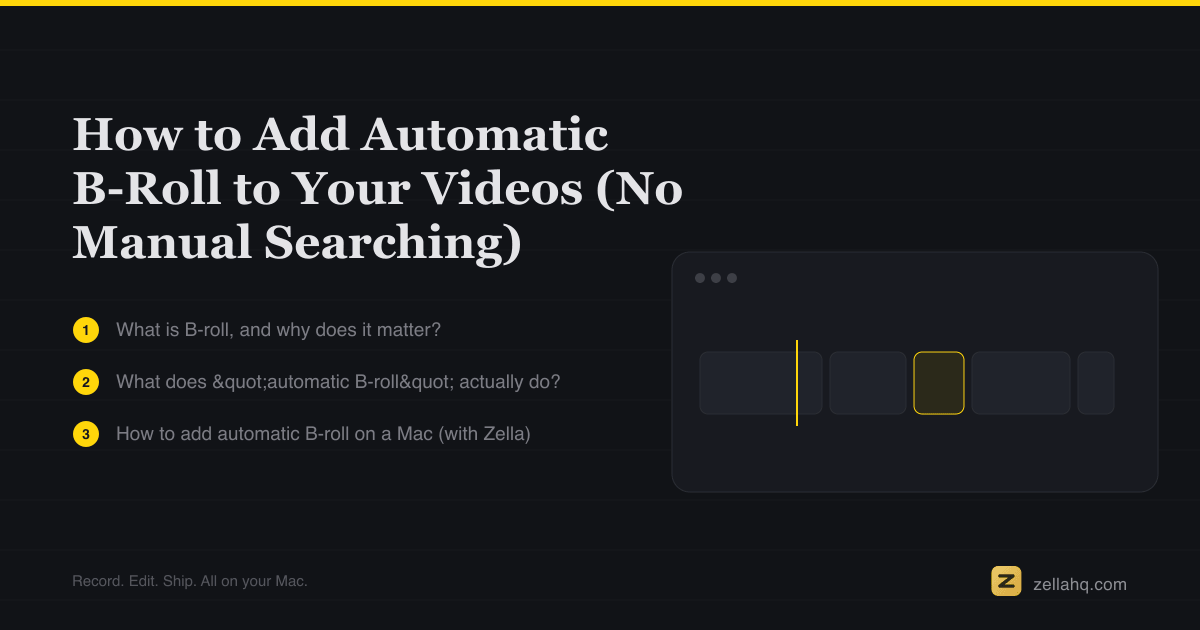 How to Add Automatic B-Roll to Videos (No Manual Search)