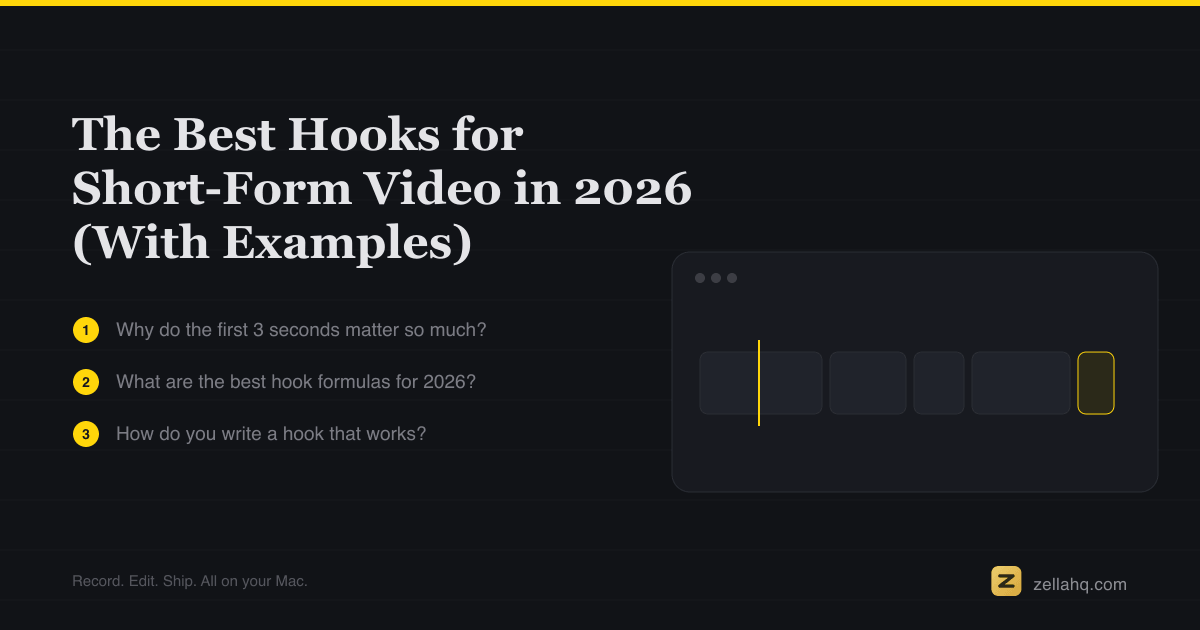 Best Hooks for Short-Form Video: 10 Formulas With Examples