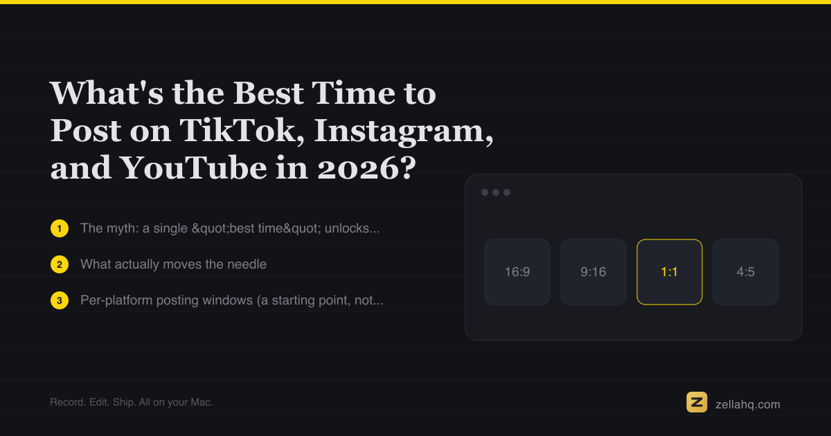 Best Time to Post on TikTok, Instagram and YouTube in 2026