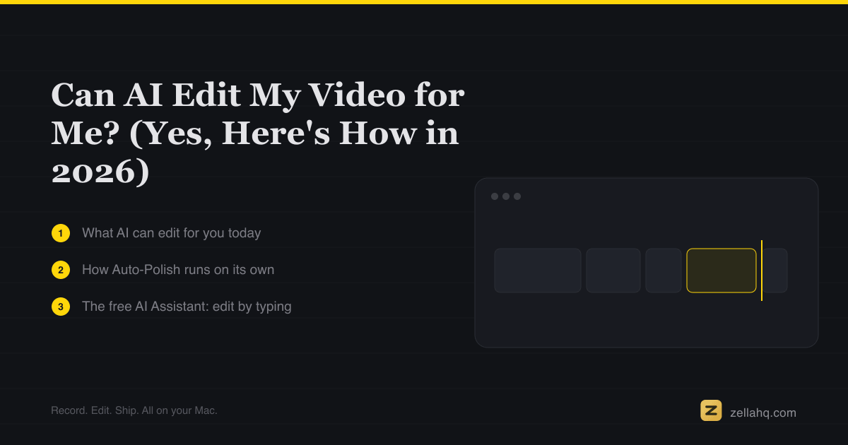 Can AI Edit My Video for Me? (Yes, Here's How in 2026)
