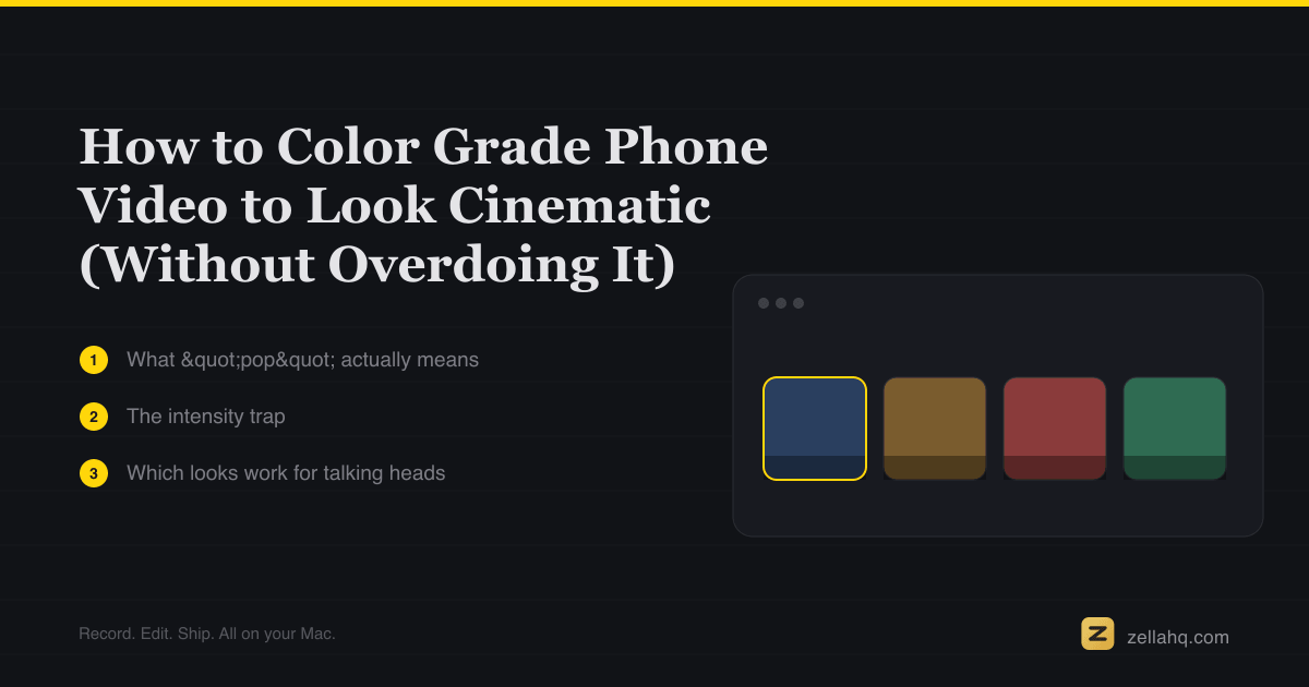 How to Color Grade Phone Video to Look Cinematic