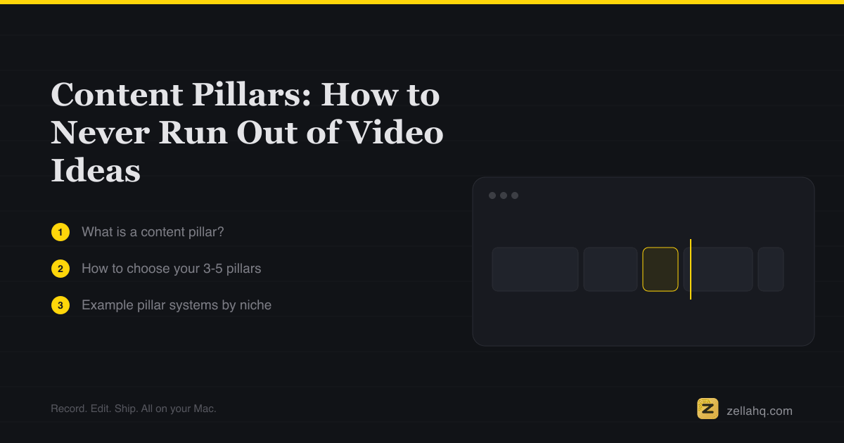 Content Pillars: How to Never Run Out of Video Ideas