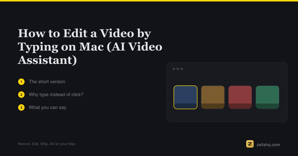 How to Edit a Video by Typing on Mac (AI Assistant)