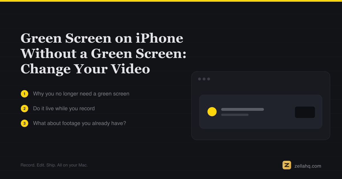 Green Screen Effect on iPhone Without a Green Screen