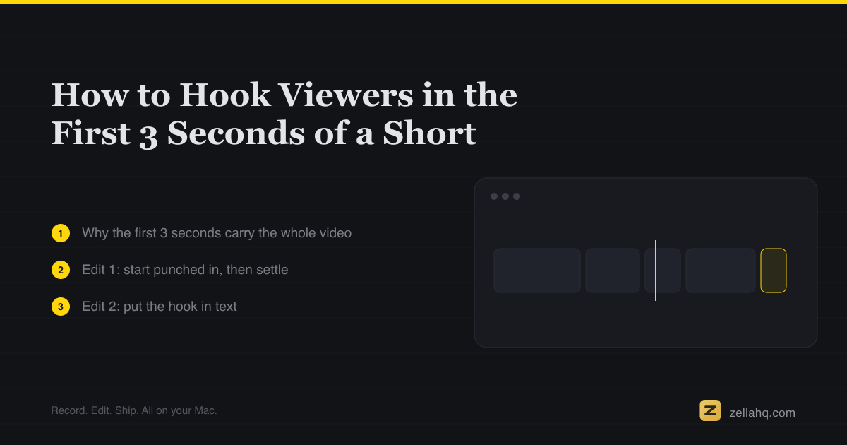How to Hook Viewers in the First 3 Seconds of a Short
