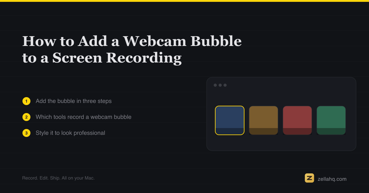 How to Add a Webcam Bubble to a Screen Recording