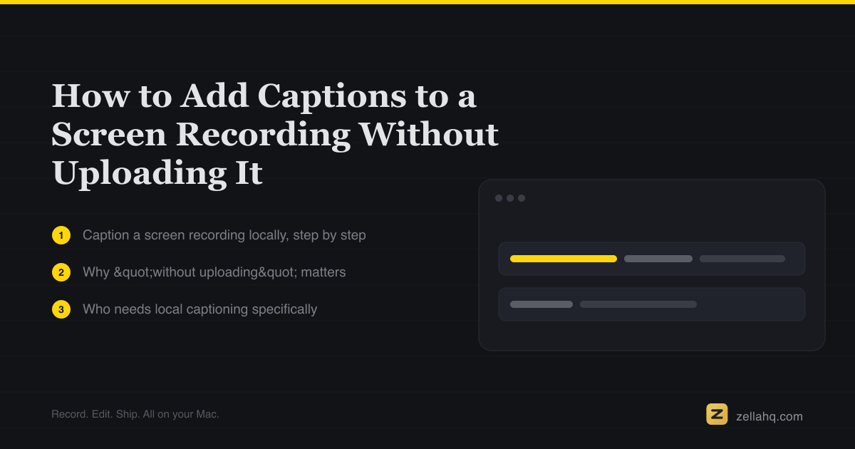 How to Add Captions to a Screen Recording, No Upload