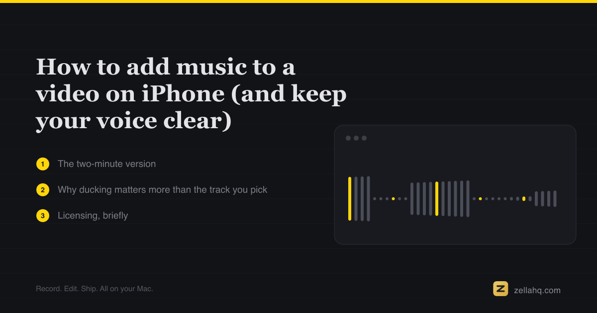 How to add music to a video on iPhone (and keep your voice clear)
