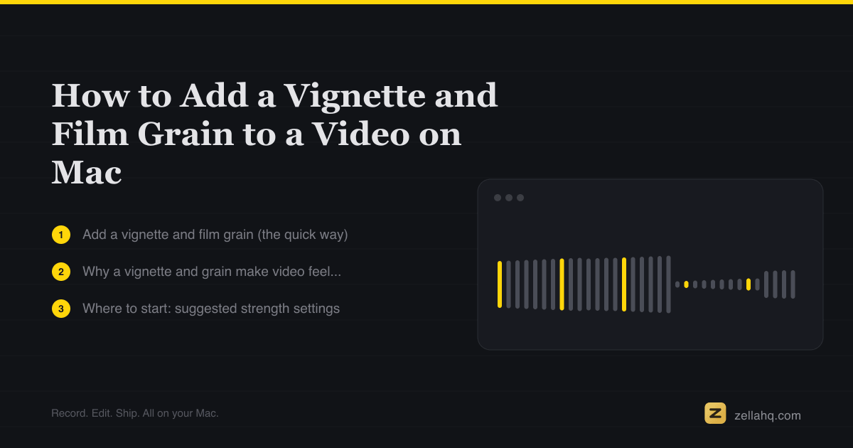 How to Add a Vignette and Film Grain to a Video on Mac
