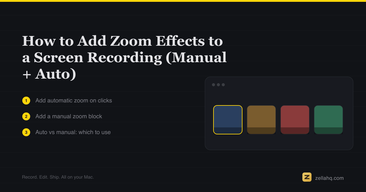 How to Add Zoom Effects to a Screen Recording
