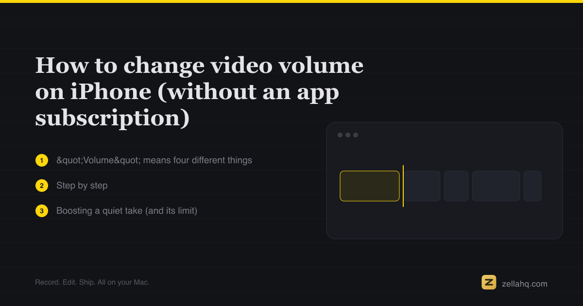 How to change video volume on iPhone without a subscription