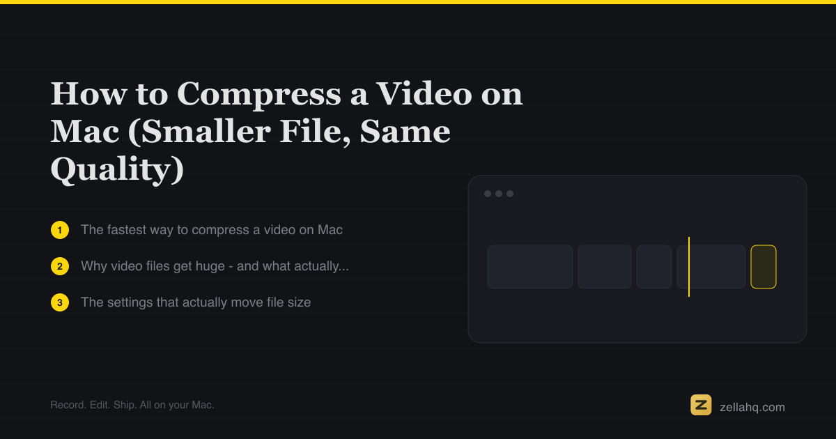 How to Compress a Video on Mac (Smaller, Same Quality)