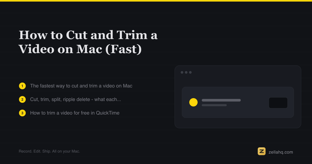 How to Cut and Trim a Video on Mac (Fast)