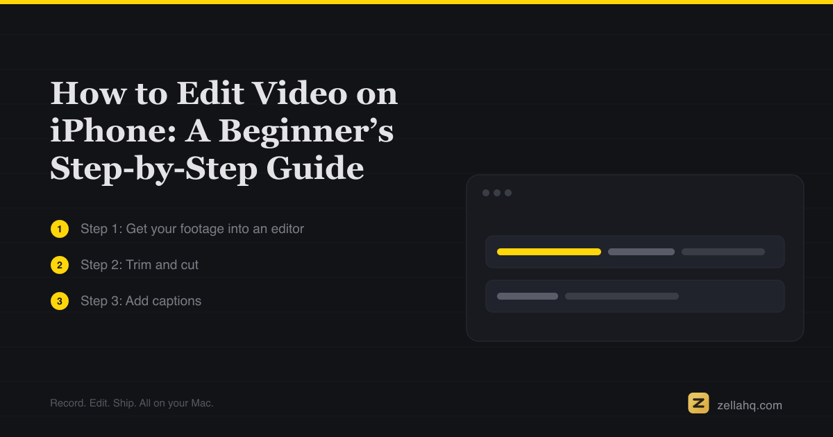 How to Edit Video on iPhone: A Beginner's Step-by-Step Guide