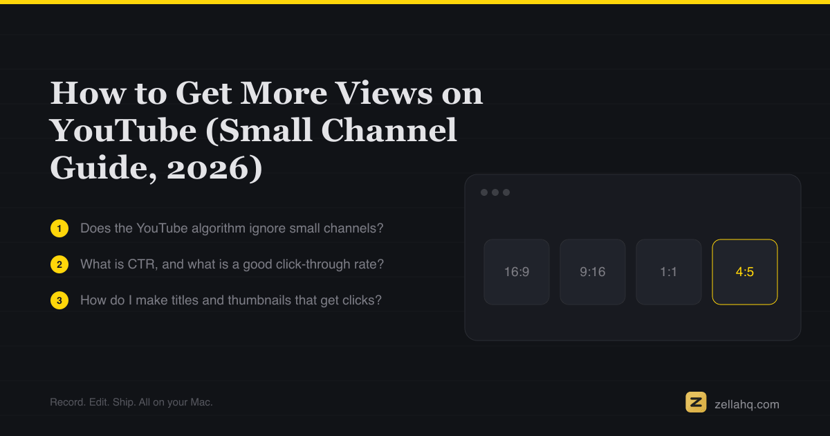 How to Get More Views on YouTube (Small Channel Guide, 2026)