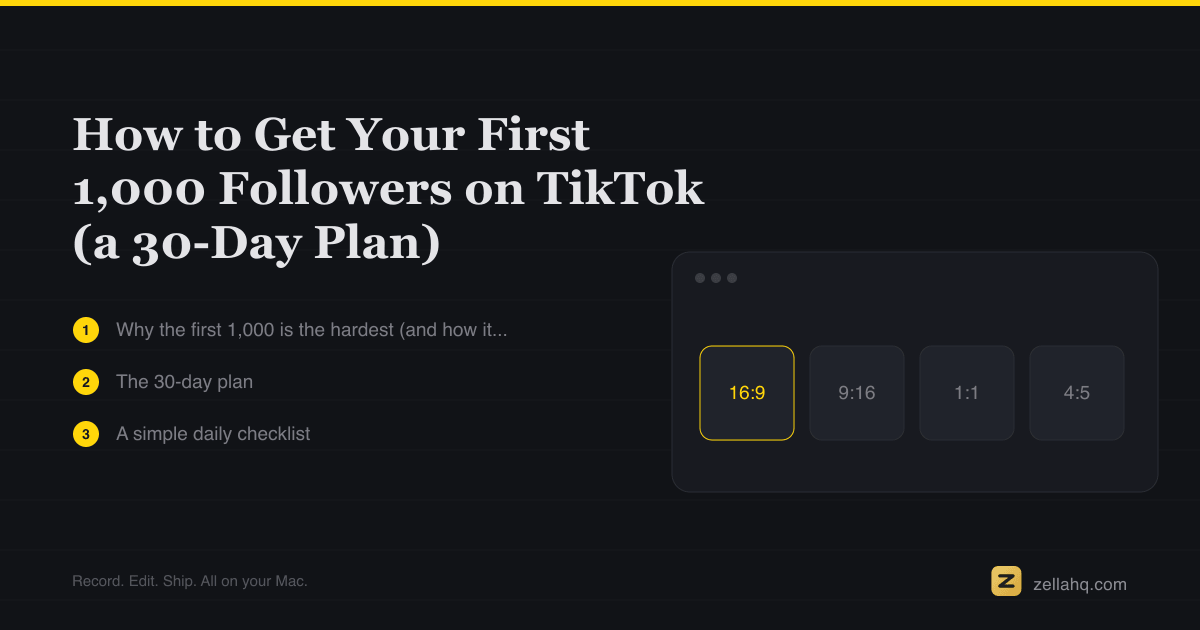 How to Get Your First 1,000 Followers on TikTok (a 30-Day Plan)