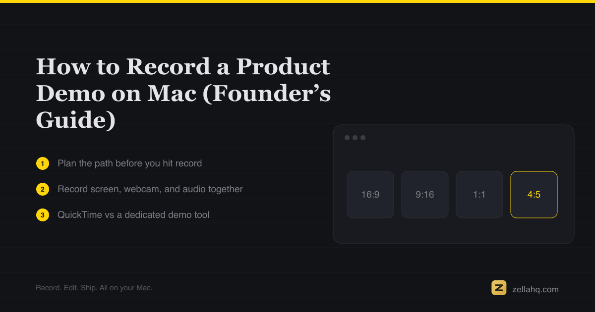 How to Record a Product Demo on Mac (Founder's Guide)