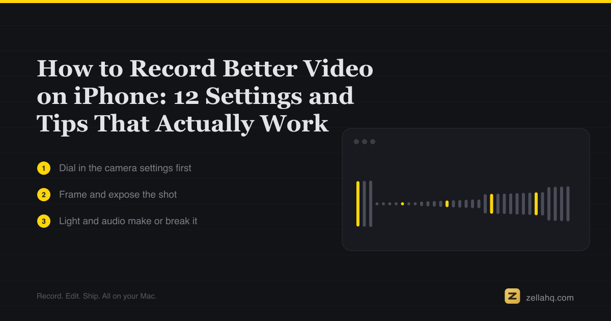 How to Record Better Video on iPhone: 12 Real Settings
