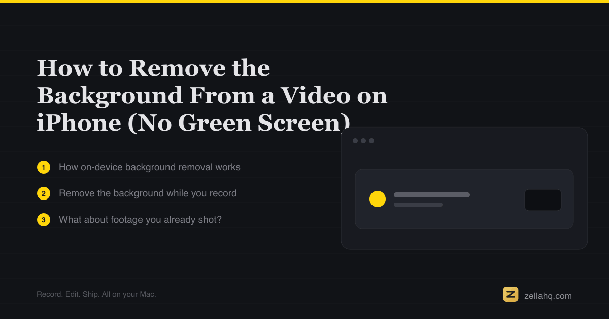 How to Remove a Video Background on iPhone (No Green Screen)