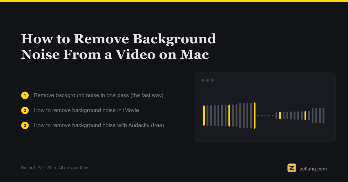 How to Remove Background Noise From a Video on Mac