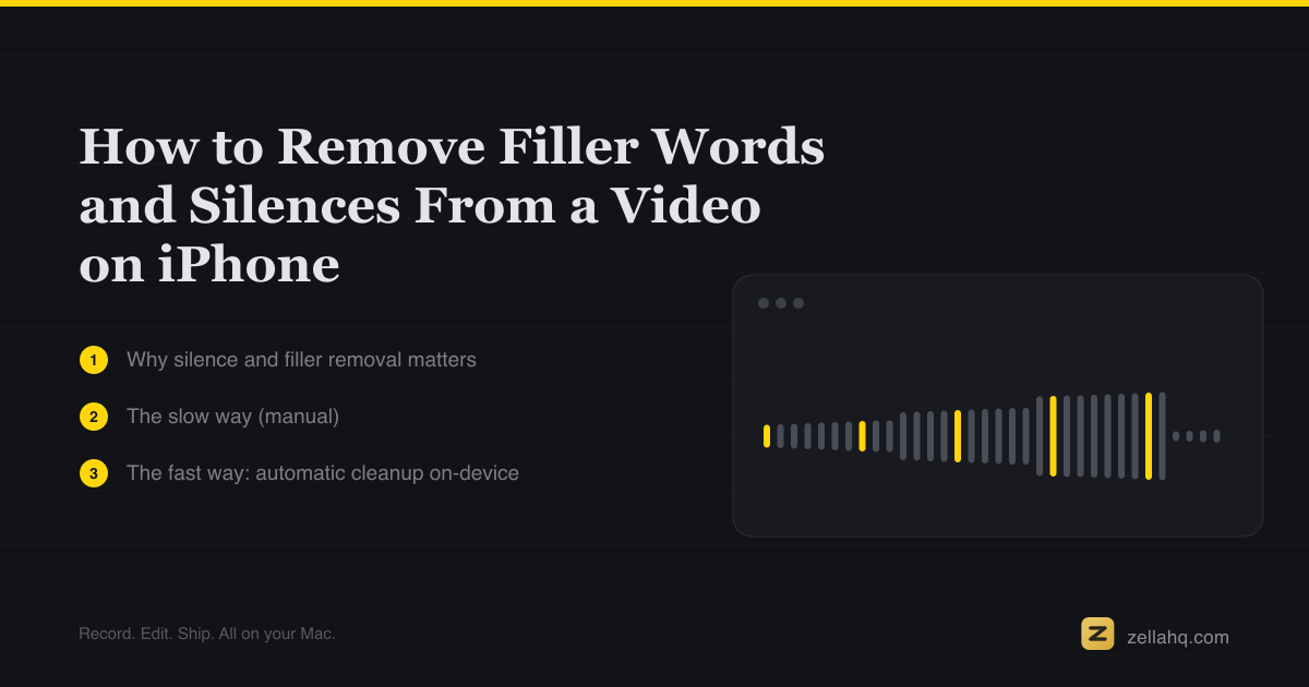 How to Remove Filler Words and Silences From iPhone Video
