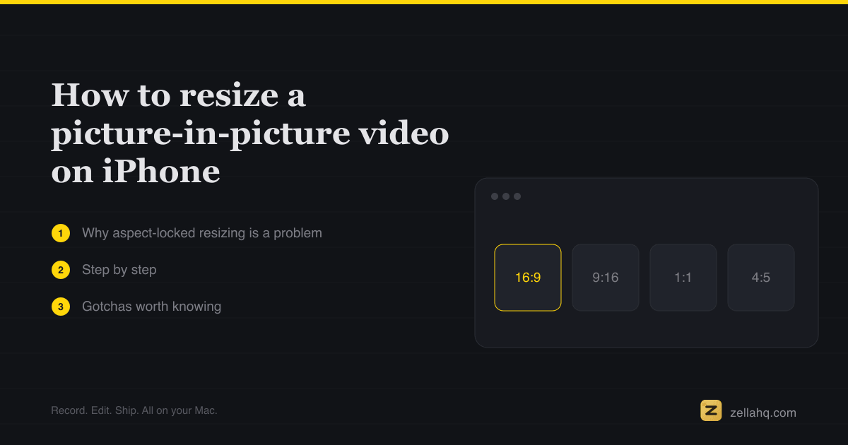 How to resize a picture-in-picture video on iPhone or iPad