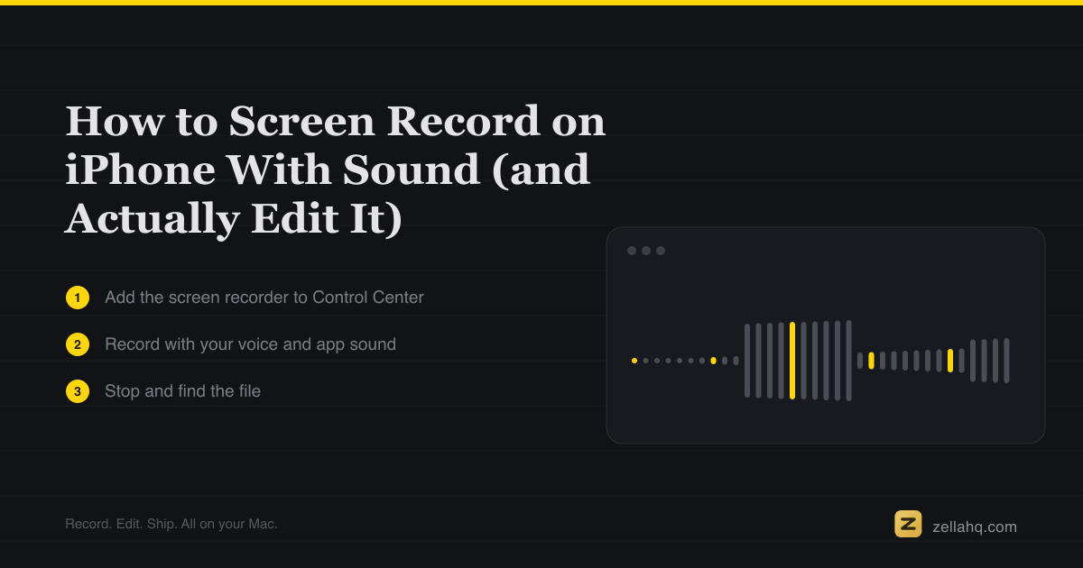 How to Screen Record on iPhone With Sound (and Edit It)