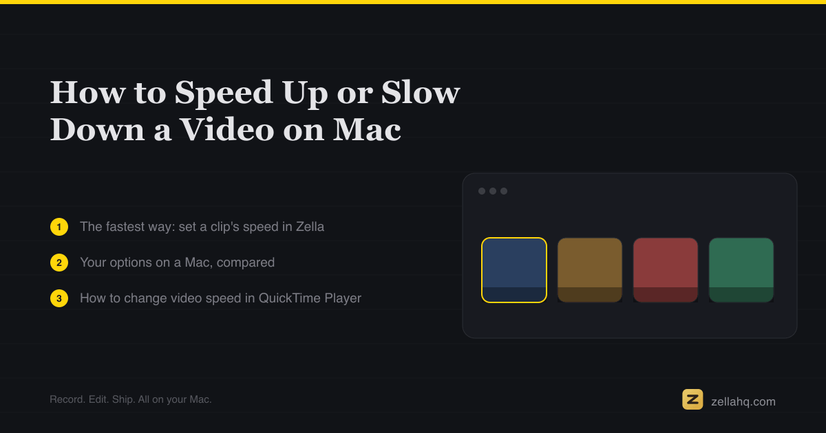 How to Speed Up or Slow Down a Video on Mac