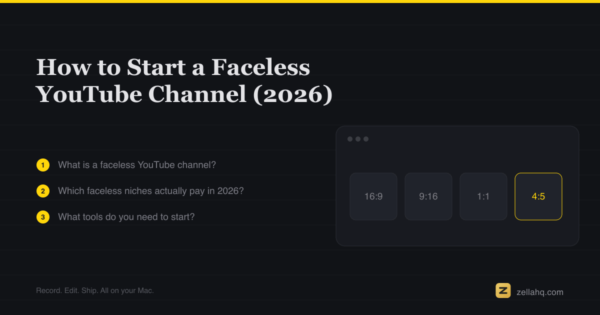 How to Start a Faceless YouTube Channel in 2026 (Full Guide)
