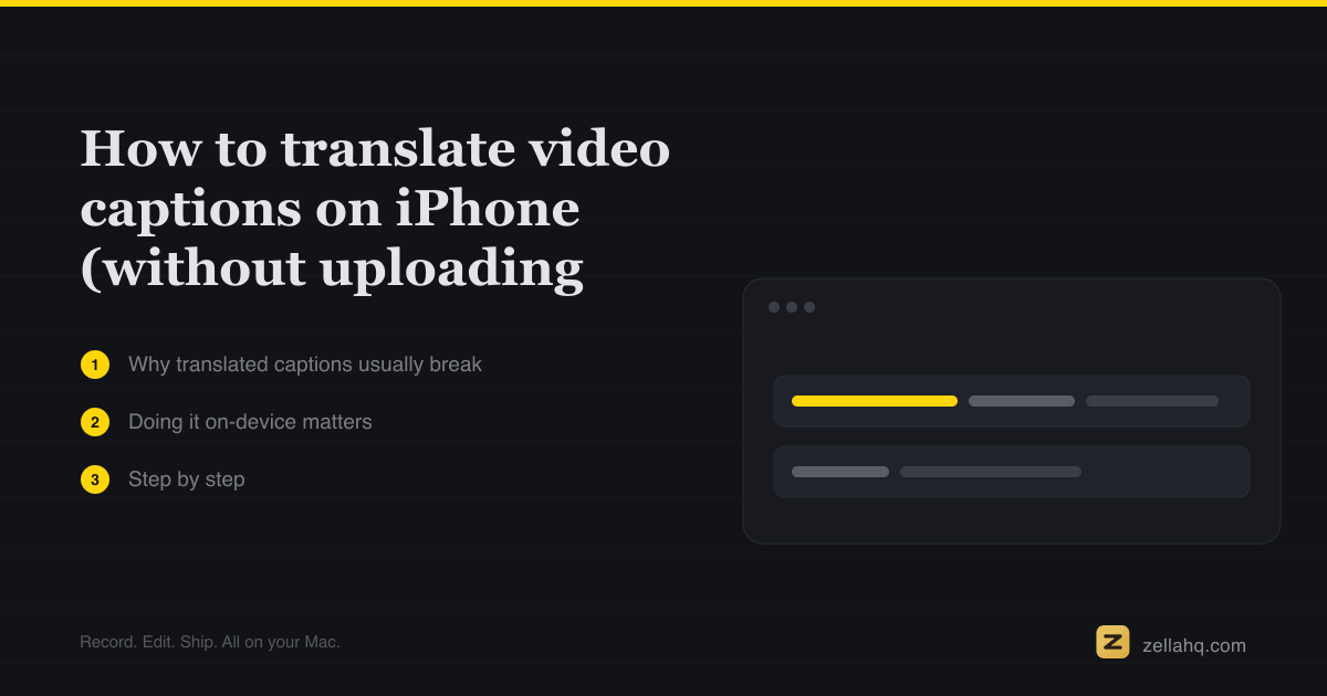 How to translate video captions on iPhone without uploading