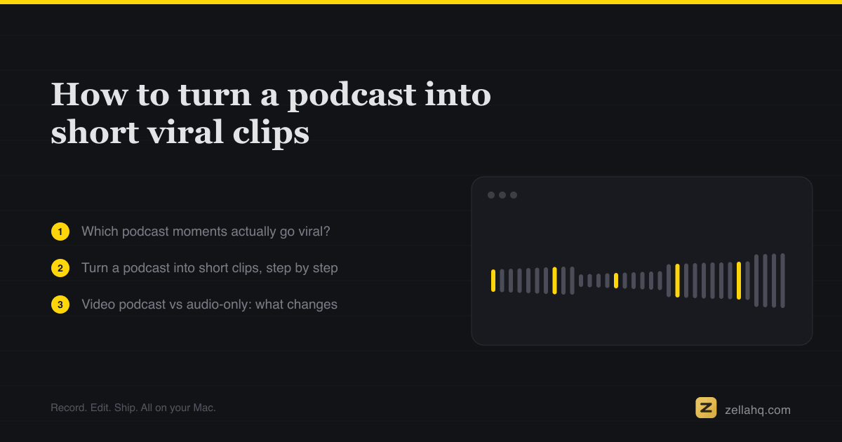 How to turn a podcast into short clips for TikTok and Reels