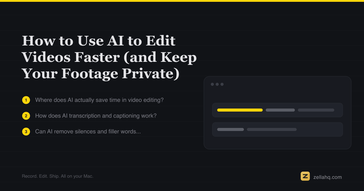 How to Use AI to Edit Videos Faster (and Stay Private)