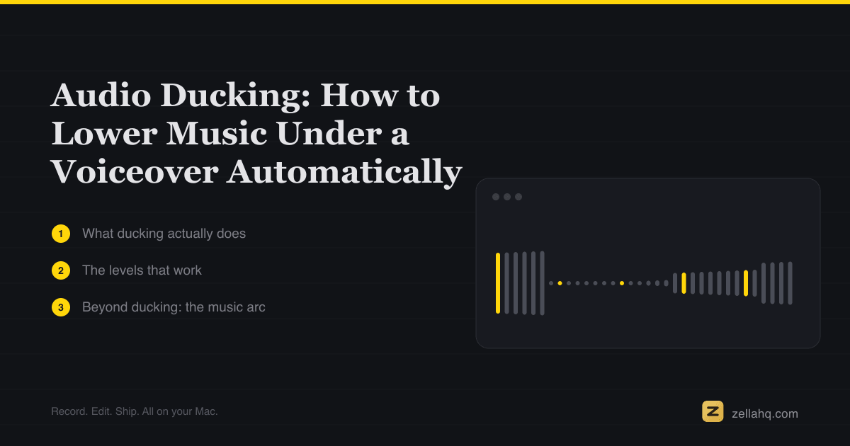 Audio Ducking: How to Lower Music Under a Voiceover