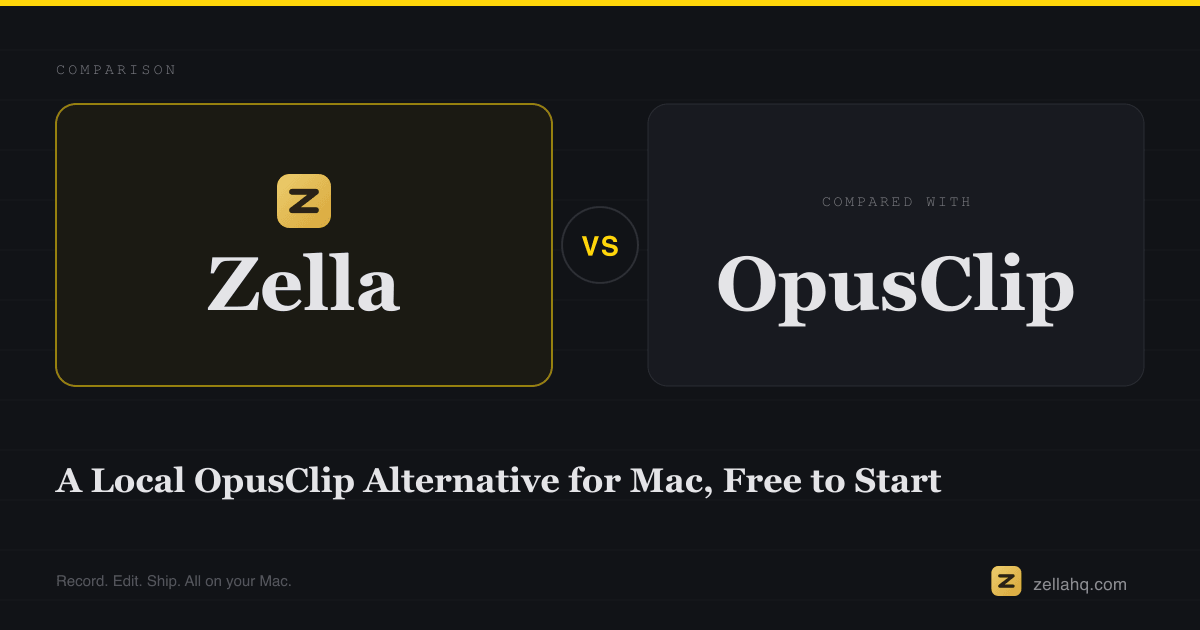 A Local OpusClip Alternative for Mac, Free to Start