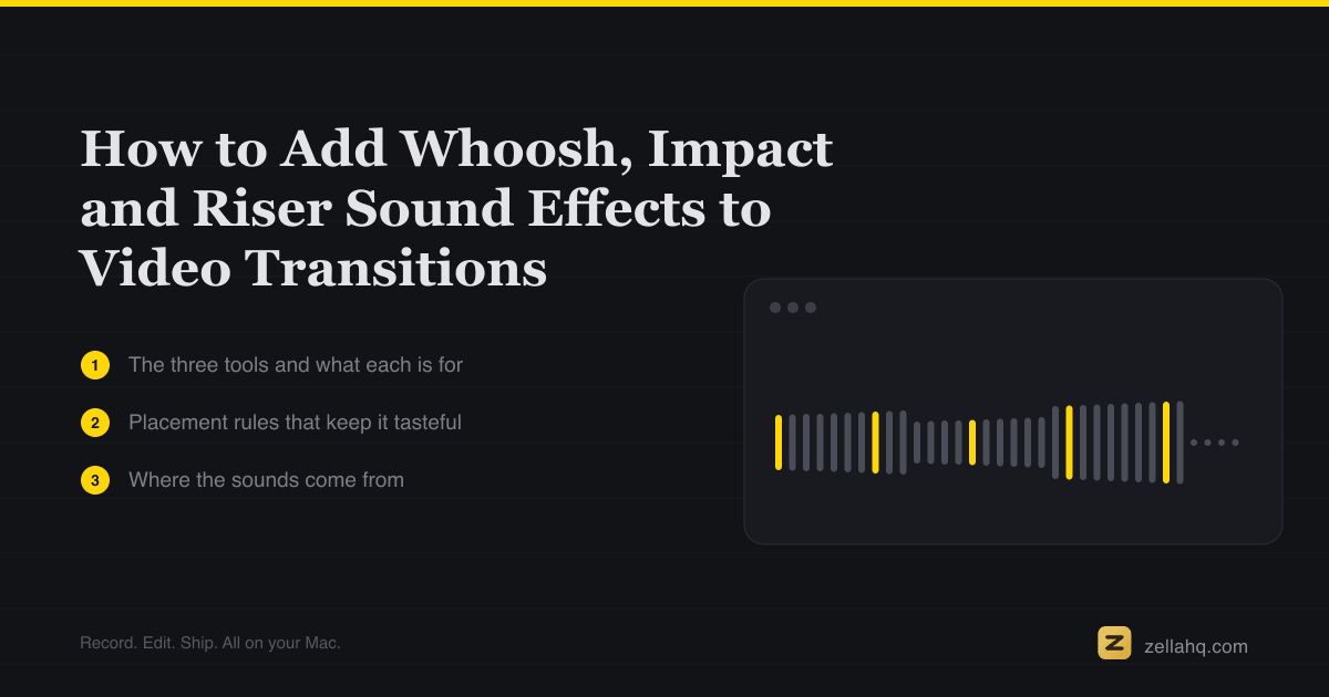 How to Add Whoosh and Impact Sounds to Video Cuts
