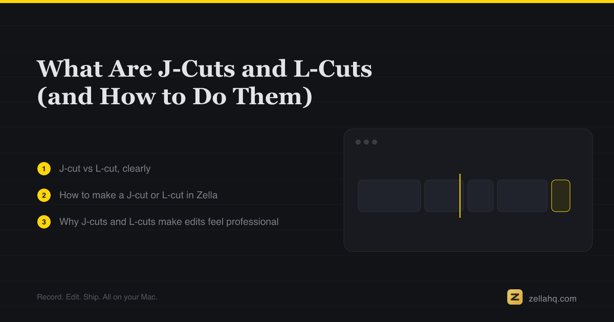 What Are J-Cuts and L-Cuts (and How to Do Them)