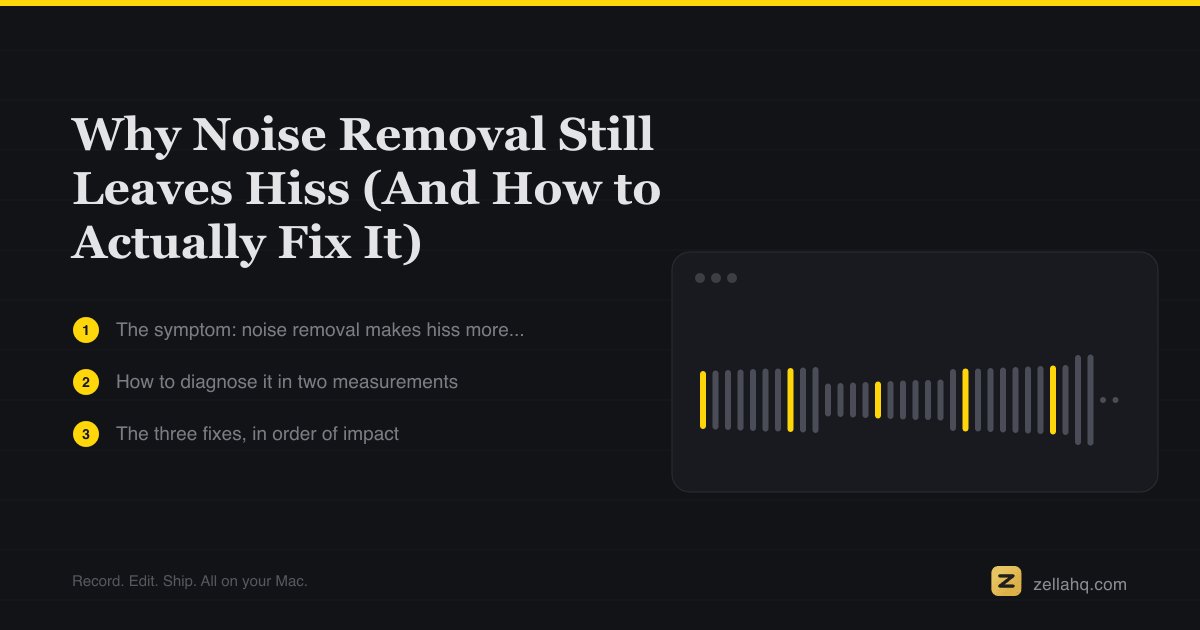 Why Noise Removal Still Leaves Hiss (And How to Fix It)
