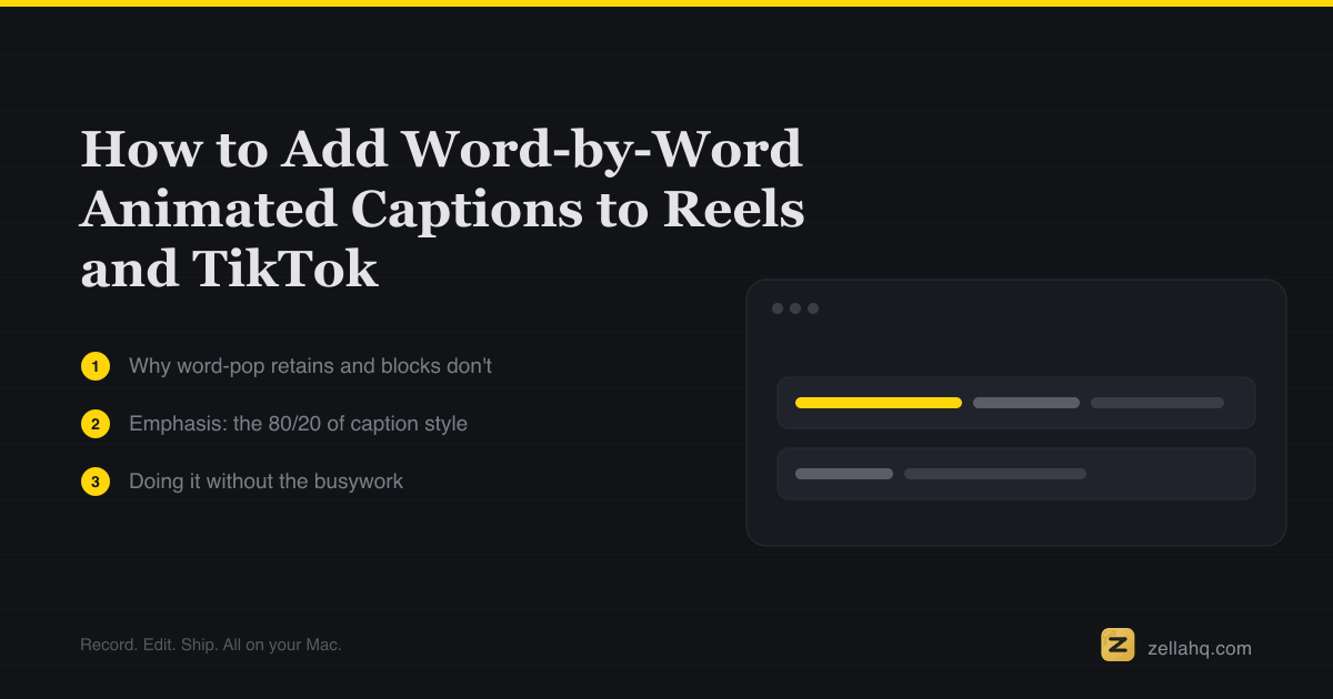How to Add Word-by-Word Captions to Reels and TikTok
